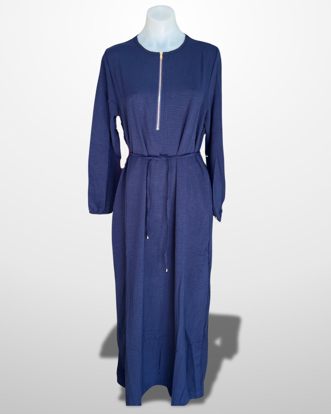 Zip-up Everyday Abaya | Pockets | Removal Waist String